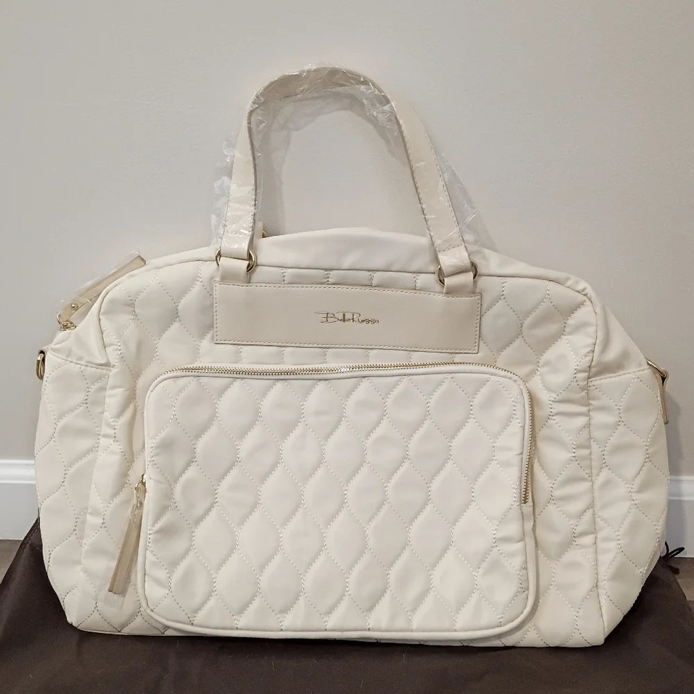 NWT Bella Russo Cream Ivory Quilted 17.7
